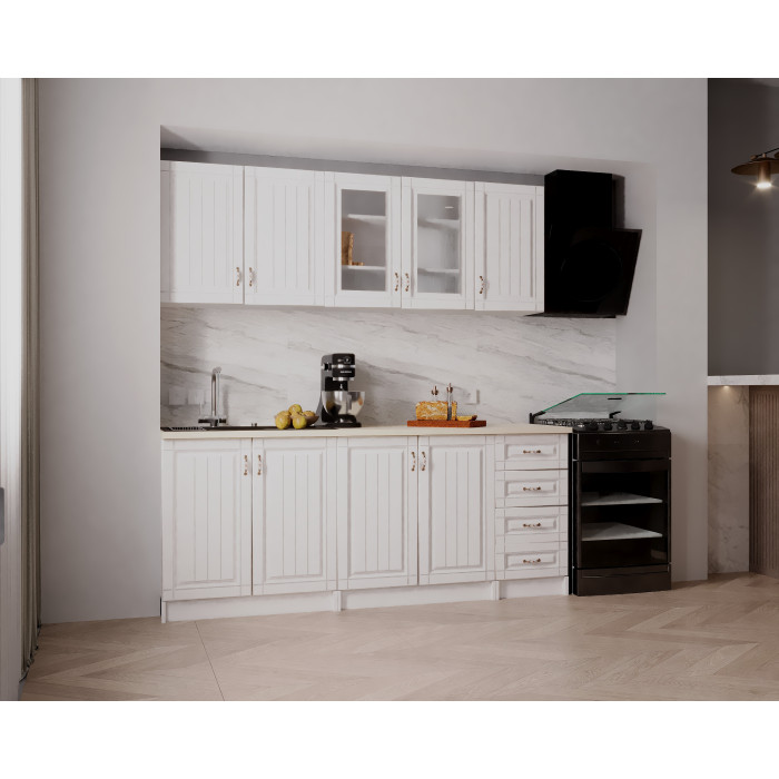 Bucatarie Provence RO 2m MDF, Alb