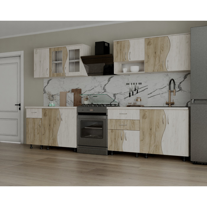 Bucatarie Paula S 2.6M, 260x60x200cm