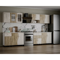 Bucatarie Paula S 2.6M, 260x60x200cm