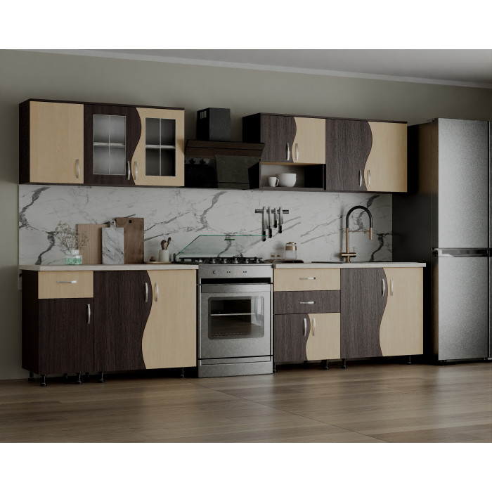 Bucatarie Paula S 2.6M, 260x60x200cm