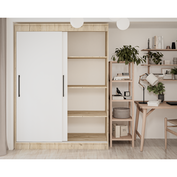 Dulap UC MP1, 150x60x200cm, Stejar K002/Alb