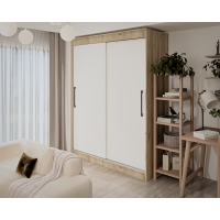 Dulap UC MP1, 150x60x200cm, Stejar K002/Alb