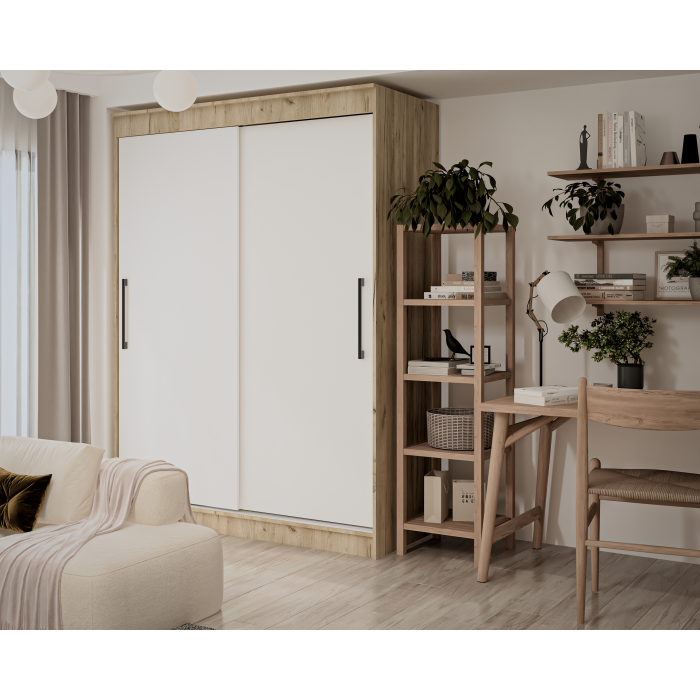 Dulap UC MP1, 150x60x200cm, Stejar K002/Alb