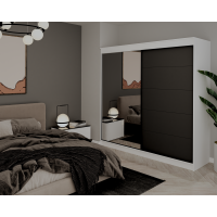 Dulap UC MP3, 200x60x200cm, Alb/Antracit