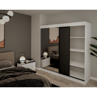 Dulap UC MP3, 200x60x200cm, Alb/Antracit