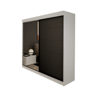 Dulap UC MP3, 200x60x200cm, Alb/Antracit