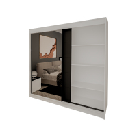 Dulap UC MP3, 200x60x200cm, Alb/Antracit