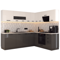 Bucatarie Daria colt V2, Alb+Antracit