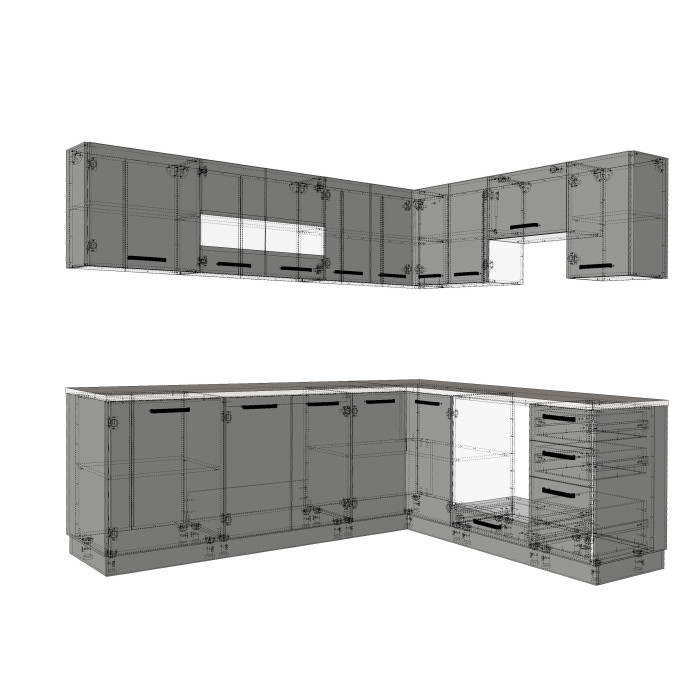 Bucatarie Daria colt V2, Antracit