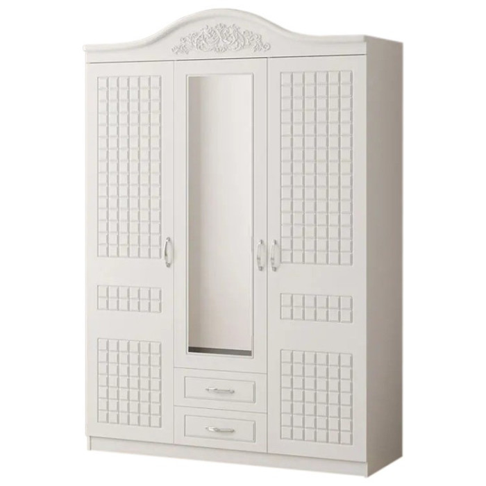 Dulap ZQE 012 MDF - 3U+2S, 150x211x52cm, alb