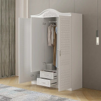 Dulap ZQE 012 MDF - 3U+2S, 150x211x52cm, alb