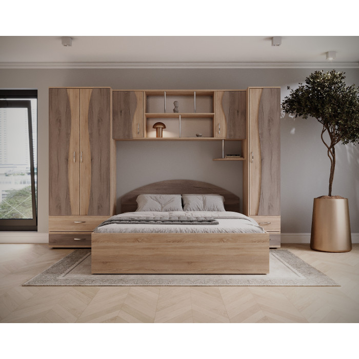 Set Dormitor Tineret cu D2, 262x51x200cm