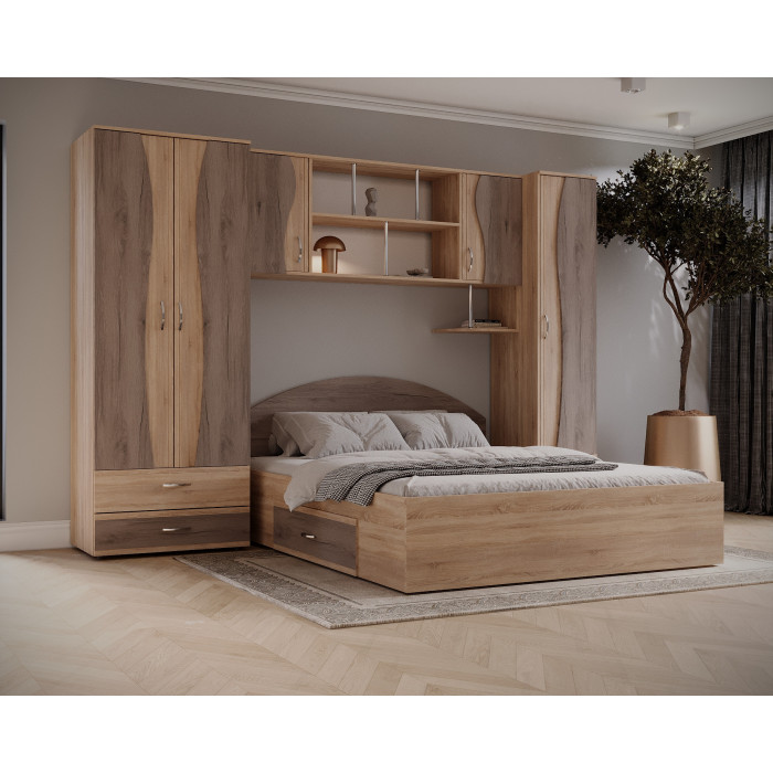 Set Dormitor Tineret cu D2, 262x51x200cm
