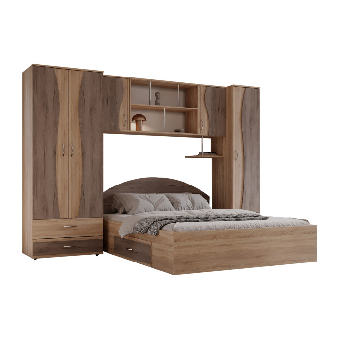 Set Dormitor Tineret cu D2, 262x51x200cm