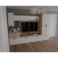 Living Dusea, 250x45x199 cm, Stejar Aur K003+K001