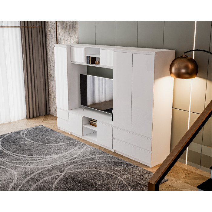 Living Chelsea, 270x51x190cm, alb acril