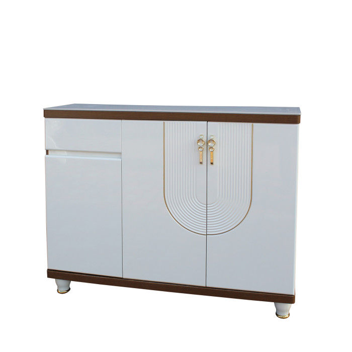 Pantofar MDF Linea, Crem deschis, 120x33x99 cm