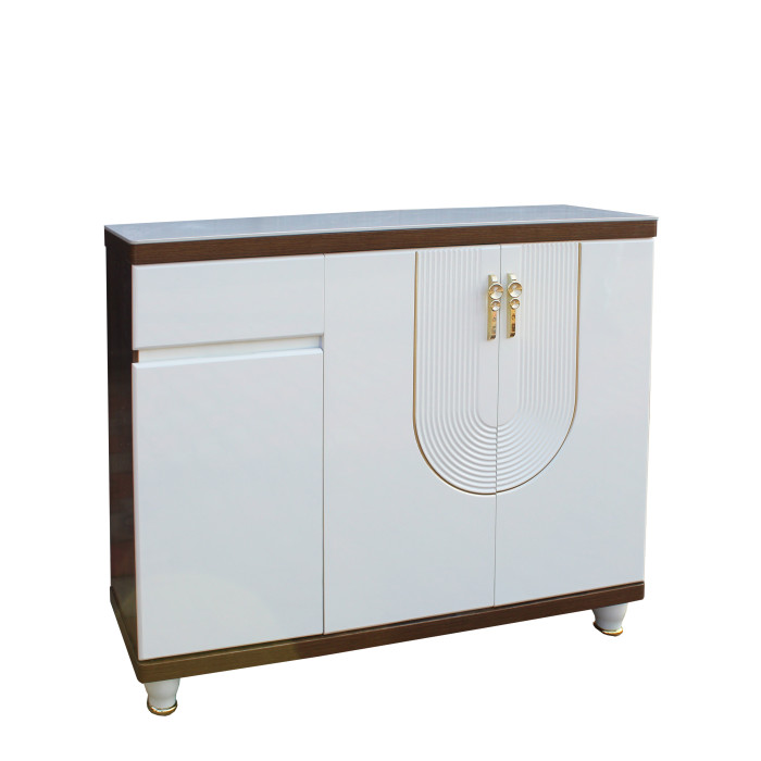 Pantofar MDF Linea, Crem deschis, 120x33x99 cm