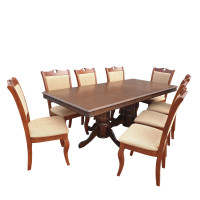 Set masa RH7132 + 8 scaune RH8100,160x100x77 cm, dirty oak