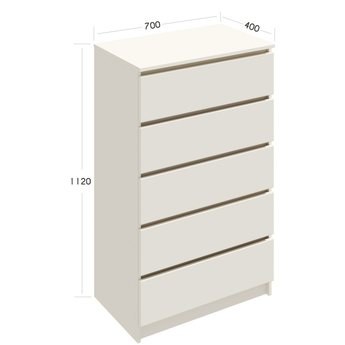 Comoda ARIA 5 sertare, 70x40x112cm