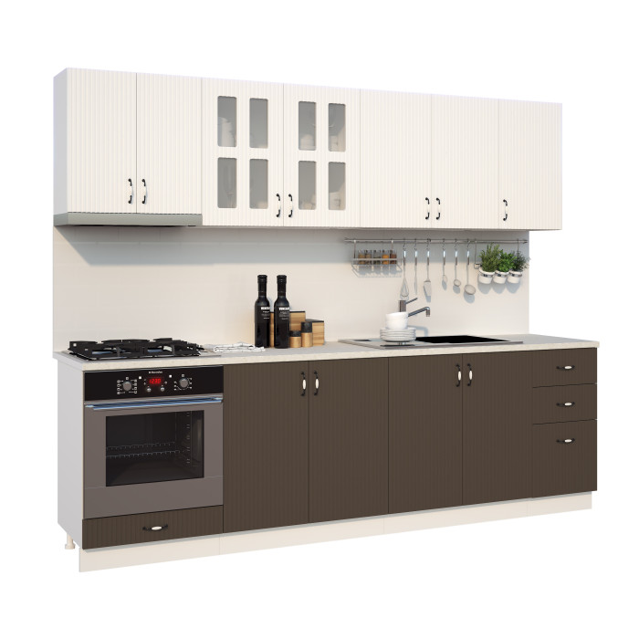 BUCATARIE CORA RIFLAJ  MDF 2,6M