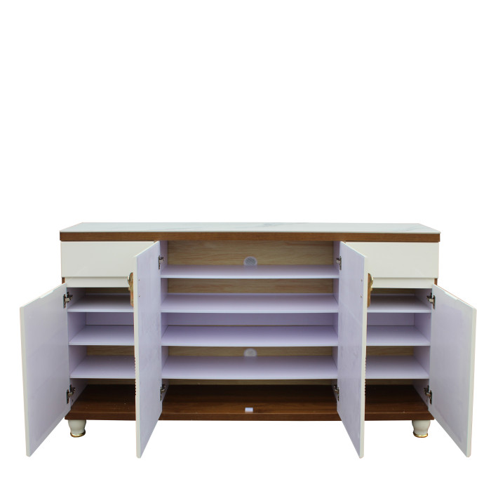 Pantofar MDF Linea, Crem deschis,160x33x99 cm