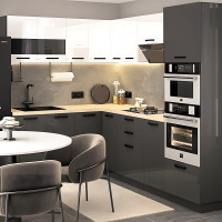 Bucatarie Daria colt V1, Alb+ Antracit