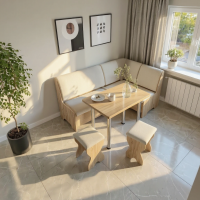 Set coltar bucatarie Tunis ,cu masa si 2 tabureti