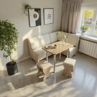 Set coltar bucatarie Tunis ,cu masa si 2 tabureti