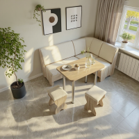 Set coltar bucatarie Tunis ,cu masa si 2 tabureti