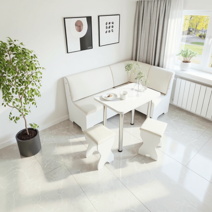 Set coltar bucatarie Tunis ,cu masa si 2 tabureti