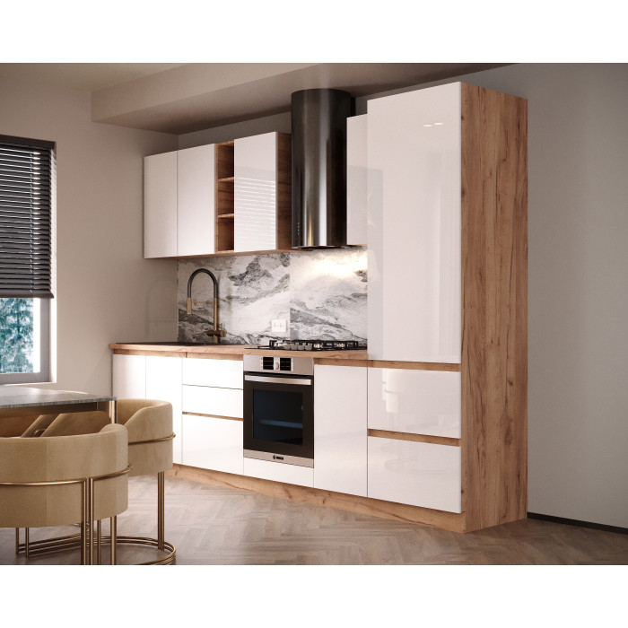 Bucatarie Chelsea 3m, 300x60x215 cm