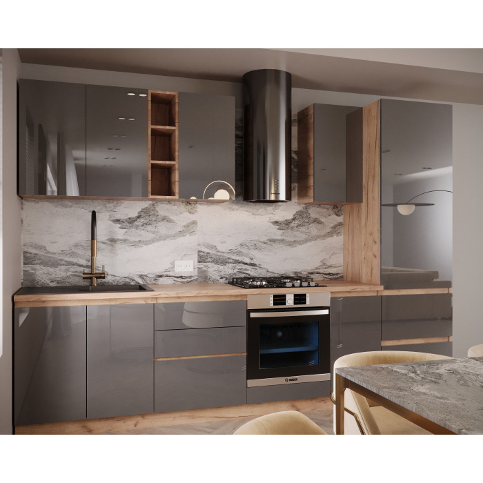 Bucatarie Chelsea 3m, 300x60x215 cm
