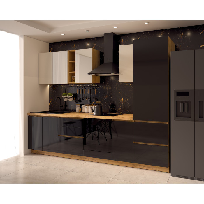 Bucatarie Chelsea 3m, 300x60x215 cm