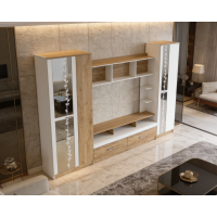Living Atlantida RO, 280x53x213 cm, stejar k003/k001
