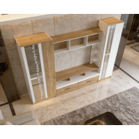 Living Atlantida RO, 280x53x213 cm, stejar k003/k001
