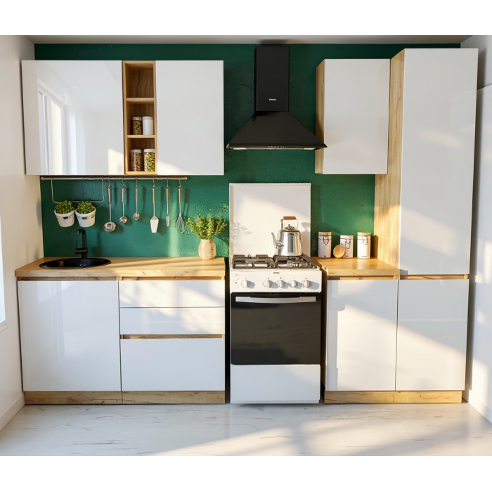 Bucatarie Chelsea 2M, 200x60x215 cm