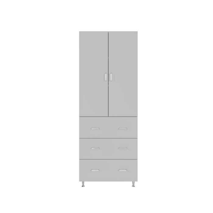 Dulap, 2U-3S, 70x35x180 cm, Alb