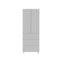 Dulap, 2U-3S, 70x35x180 cm, Alb