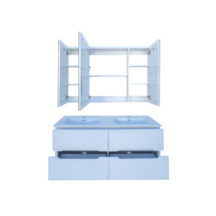 Set mobilier baie 1106, 121x47x48cm