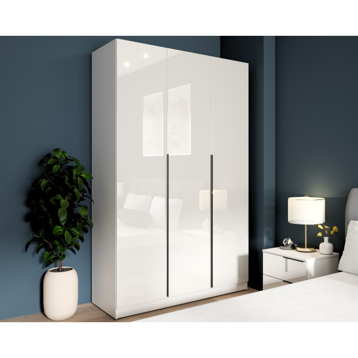 Dulap Prestige 3Usi Acril Alb