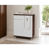 Pantofar MDF Linea, Crem deschis, 80x33x99 cm