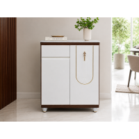 Pantofar MDF Linea, Crem deschis, 80x33x99 cm
