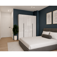 Dulap Prestige 4U - Acril alb