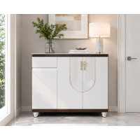 Pantofar MDF Linea, Crem deschis, 120x33x99 cm