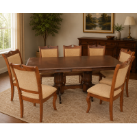 Set masa RH7132 + 8 scaune RH8100,160x100x77 cm, dirty oak