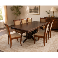 Set masa RH 7132 si 8 scaune RH5519 Dirty oak, 160x100x77 cm