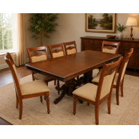 Set masa RH7132 + 8 scaune RH8064,160x100x77 cm, Dirty oak