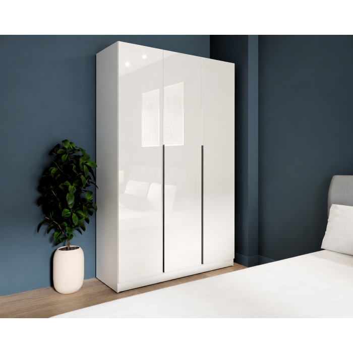 Dulap Prestige 3Usi Acril Alb