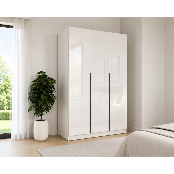 Dulap Prestige 3Usi Acril Alb